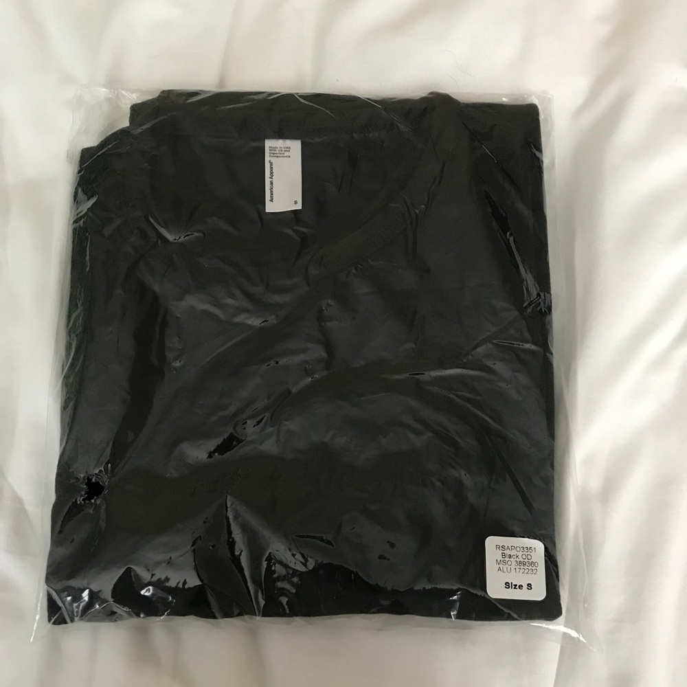 NWT American Apparel black ponte mini dress LBD - Picture 2 of 4